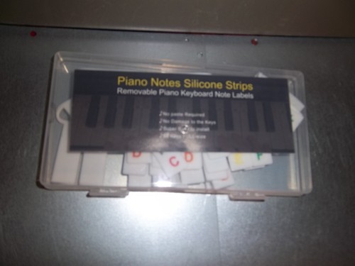 Silicon Strip Full Size 88 Keys Piano Note Labels in a Clear Plastic Case