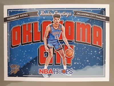 2022-23 Panini NBA Hoops Winter Rookie Greetings Ousmane Dieng #11 Thunder