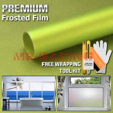 *36"x48" Neon Yellow Frosted Film Glass Bathroom Window Security Privacy Sticker