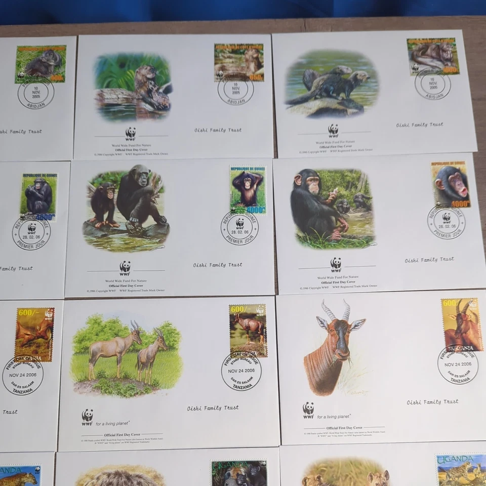 WWF World Wildlife Fund lot of 16 FDC First Day Covers Animals Stamps Africa - Image 3 of 4