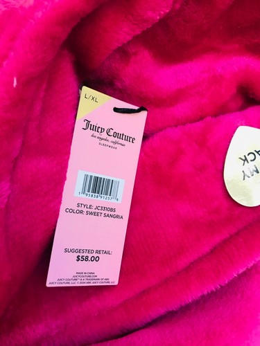 NEW JUICY COUTURE SPARKLE LOGO DRESSING GOWN ROBE SIZE S/M R.R.P. $58 - Picture 6 of 9