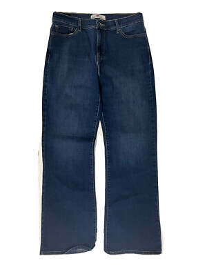 Levis Womens Blue 512 Perfectly Slimming Bootcut Denim Jeans Size 12 M Rhineston