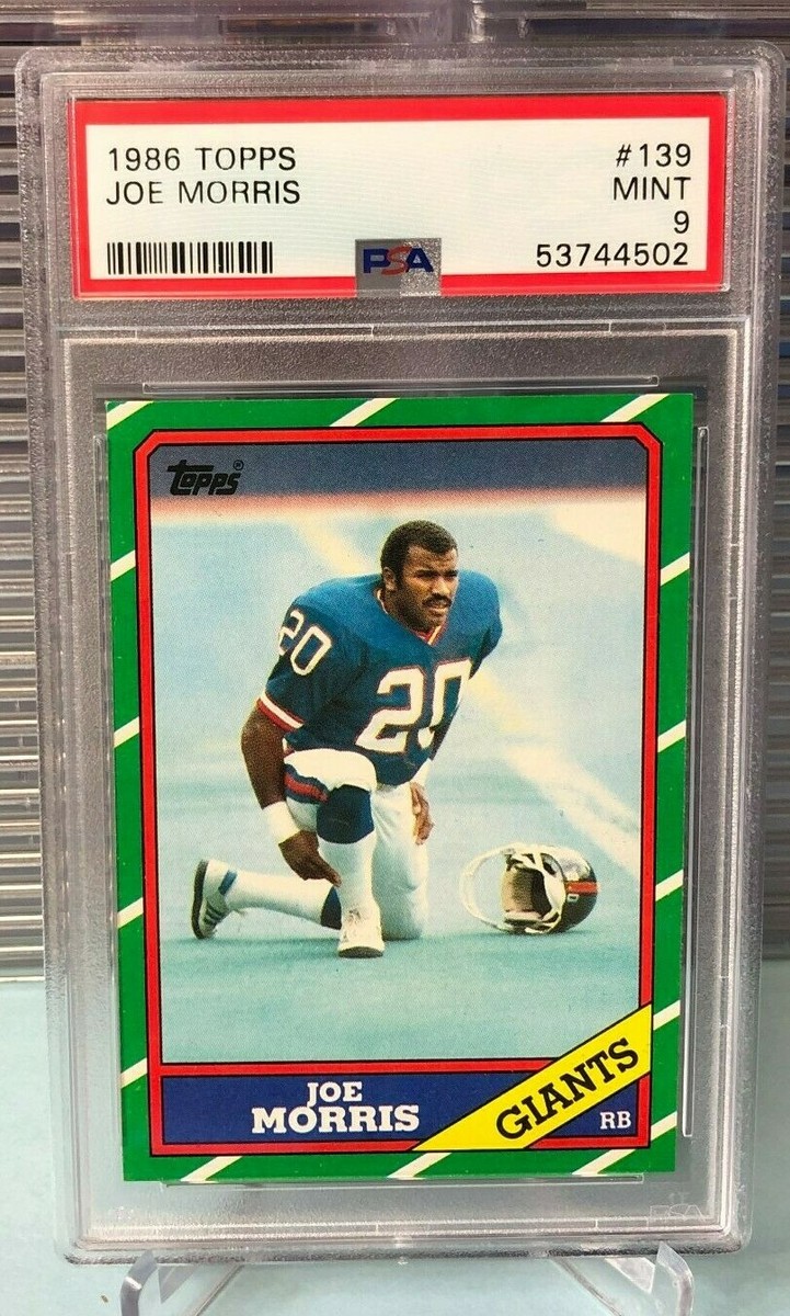 PSA 8 - 1986/86 Topps Football JOE MORRIS Giants #139 - FRESHLY