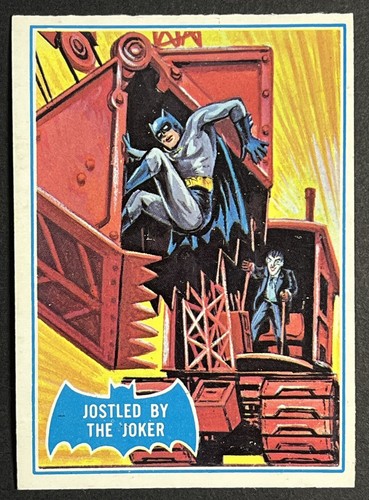 1966 OPC Batman Blue Bat #30B Jostled by the Joker — Raw