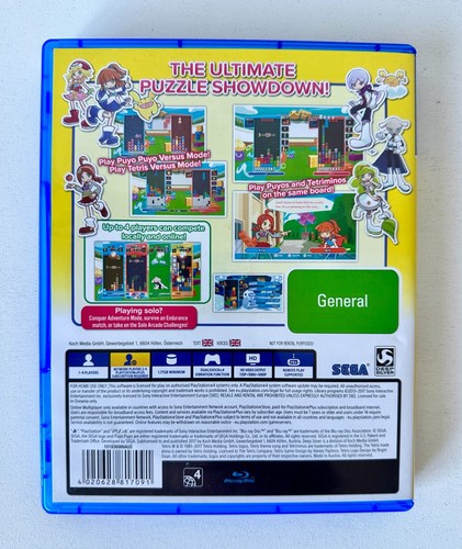 Puyo Puyo Tetris Inc Artwork Playstation 4 PS4 PS5 Like New Mint Disc AU - Picture 2 of 12