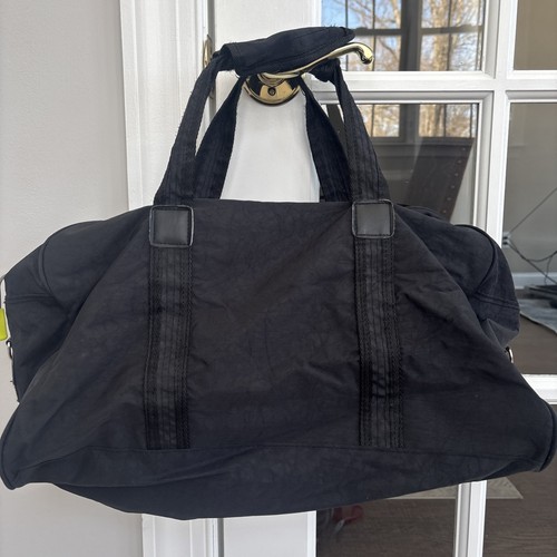 Kipling Vintage Nylon 18” Tote Duffle Travel Bag Black Y2K - Picture 2 of 19