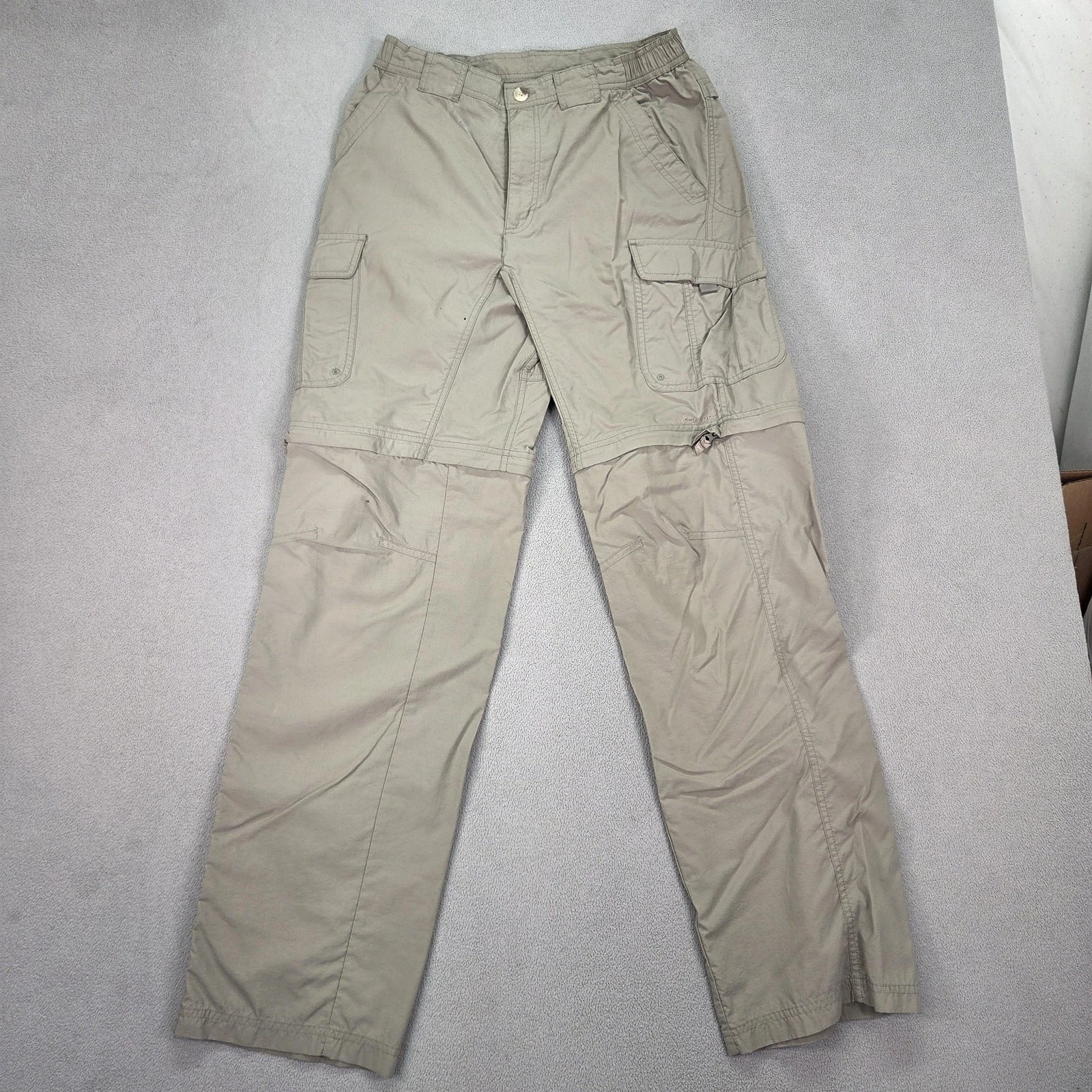 Columbia Titanium Pants Mens Small Brown Omni-Shade Convertible Cargo Hiking