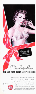 Perma Lift Sexy Brassieres Lingerie A. Stein & Co. Chicago IL 1951 Mag Print Ad