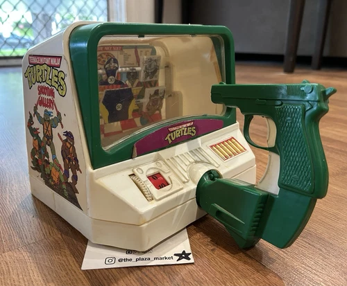 Teenage Mutant Ninja Turtles Shooting Gallery Vintage Helm Toy Gun Game Works