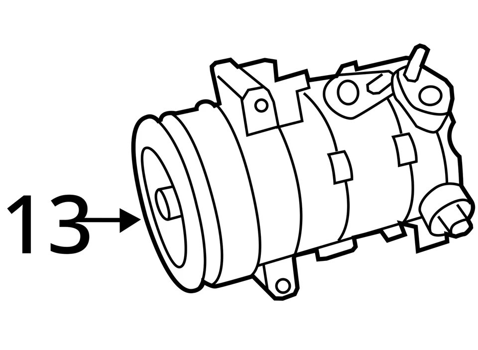Оригинальный компрессор кондиционера кондиционера Chrysler 200 2011-2012 годов выпуска JVYSQ - Изображение 3 из 3