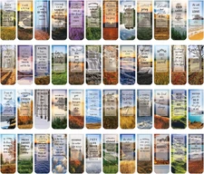 48 Pcs Bible Verse Magnetic Bookmarks, Inspirational Scripture Christian Book...