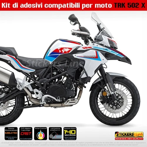 Compatible sticker kit for Benelli TRK 502 X - 502X - M.1 motorcycle fairing