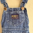 Vintage OshKosh Bgosh Denim Jean Pinafore Overalls Jumper Dress 2T USA Girls — photo 3