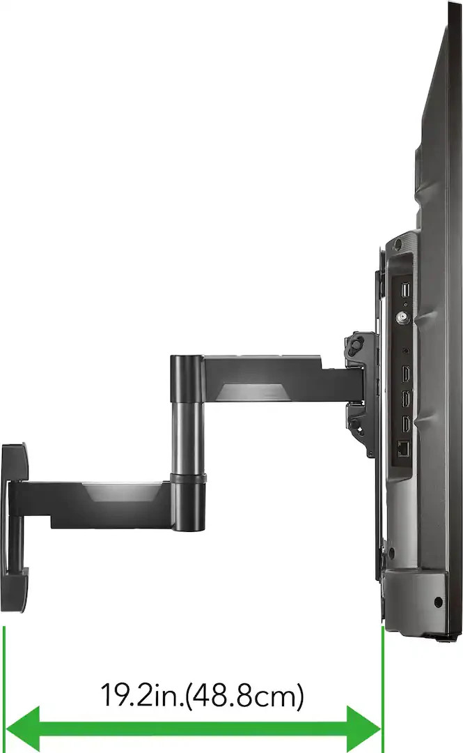 Rocketfish - Full-Motion TV Wall Mount for Most 32”-55” TVs - Black