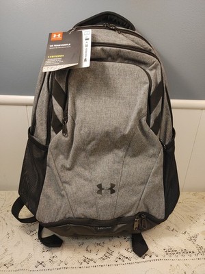 1 Under Armour UA TEAM HUSTLE Storm Gray/Black Backpack 1306060 BRAND NEW