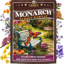Monarch Butterfly Garden Kit with Milkweed Seeds–Perennial Flower Seeds to Plant