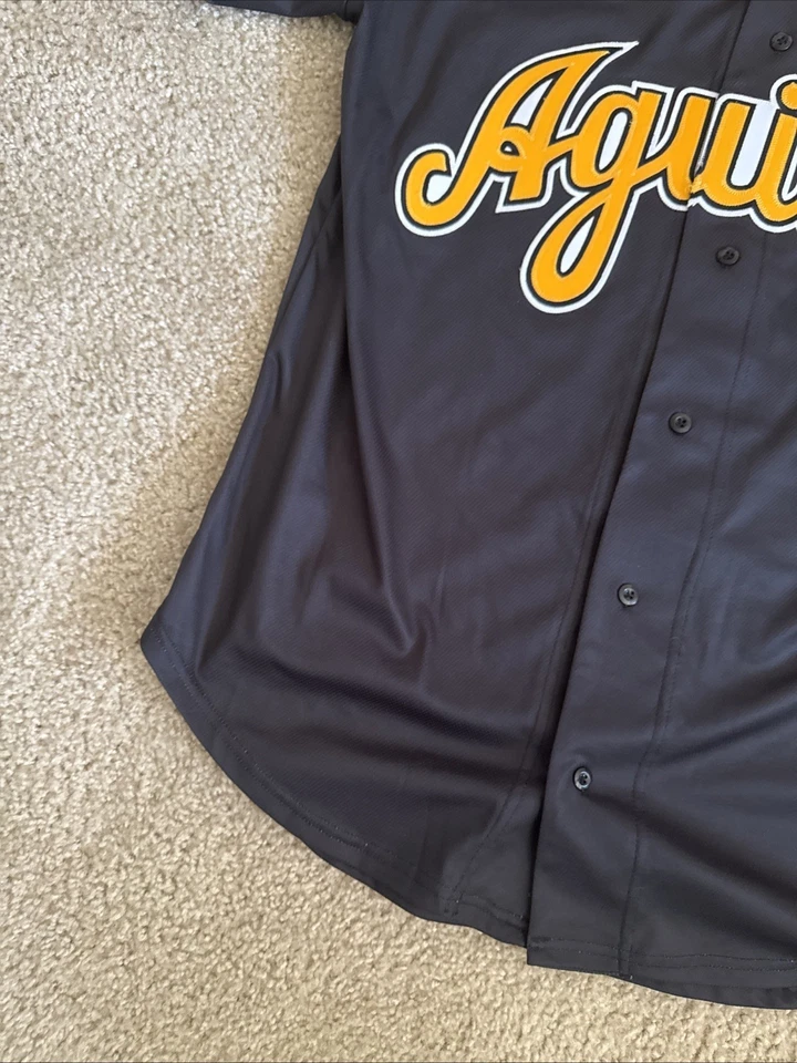 Camiseta de béisbol Wilson para hombre grande negra Águilas Cibaeñas República Dominicana Foto 2 de 4