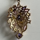 VTG Multi-Color Crystal Pendant Necklace & Matching Clip Earrings - Gorgeous! — photo 7