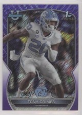 2022 Bowman U Chrome Purple Shimmer Refractor Tony Grimes #75 0u66