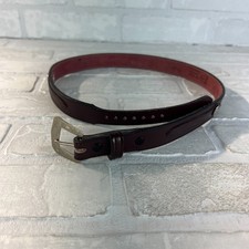 Justin Boots Leather Belt Womens 30 Brown Silver Concho Button Buckle Top Grain