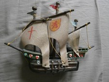 Kleines Holzschiff aus DDR Zeiten, 21 cm x 16 cm Höhe