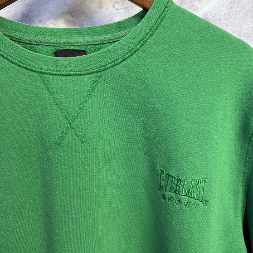 Sudadera deportiva Everlast verde cuello redondo individual V adulto XL Foto 3 de 4
