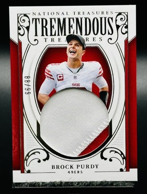2025 National Treasures Brock Purdy Tremendous Treasures Patch,SSP#/99  Niners