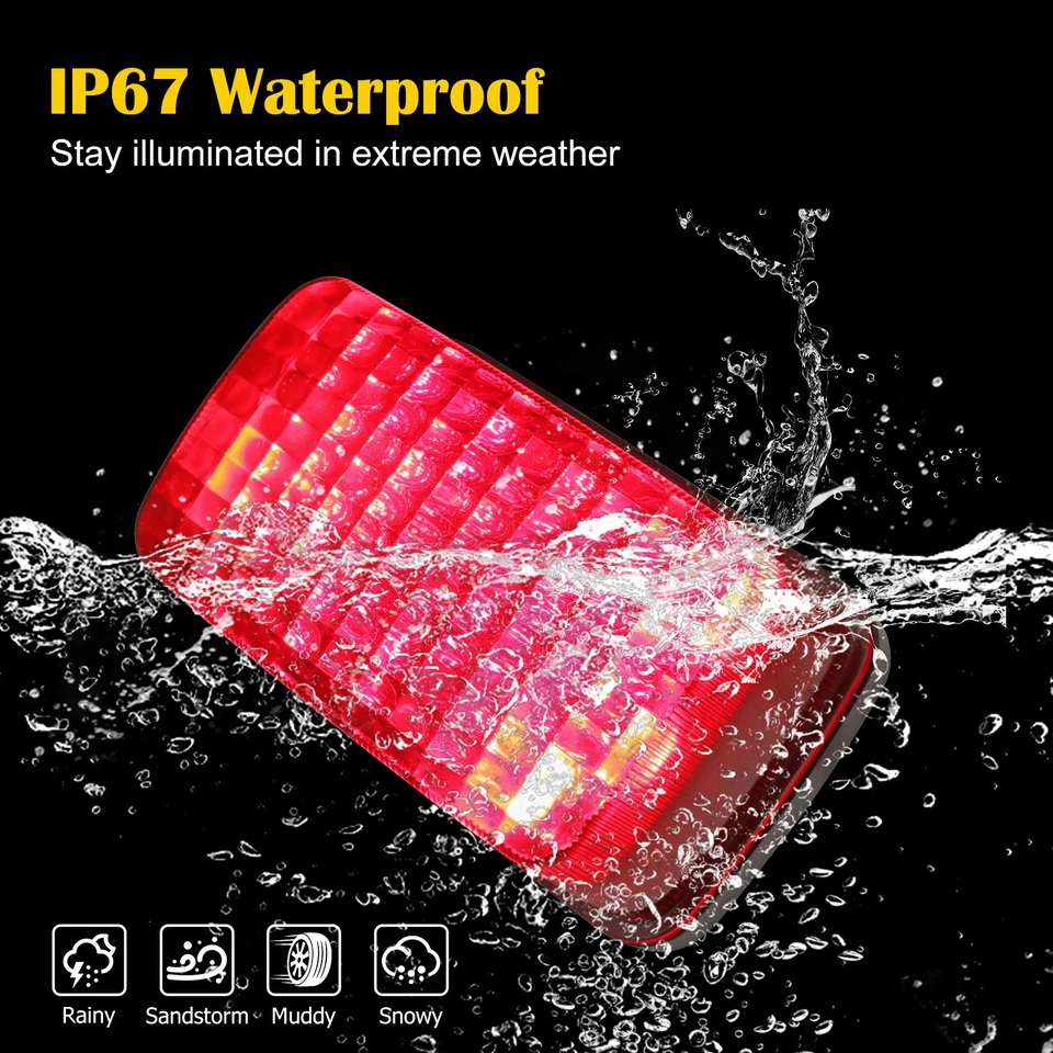 Luz trasera LED ATV roja lámpara de funcionamiento de freno para Kawasaki Mule 610 600 550 520 Foto 3 de 4