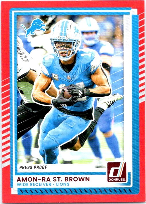 2025 Donruss #81 Amon-Ra St. Brown Press Proofs Red