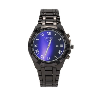 Herrenarmbanduhr ''Velvet Life'' Model Blue Magic Titanarmband Datumsanzeige
