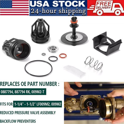 #ad for Watts 0887794 RK009M2 T 1 1 4quot; 1 1 2quot; 009M2 Pressure Zone Total Repair Kit $318.50