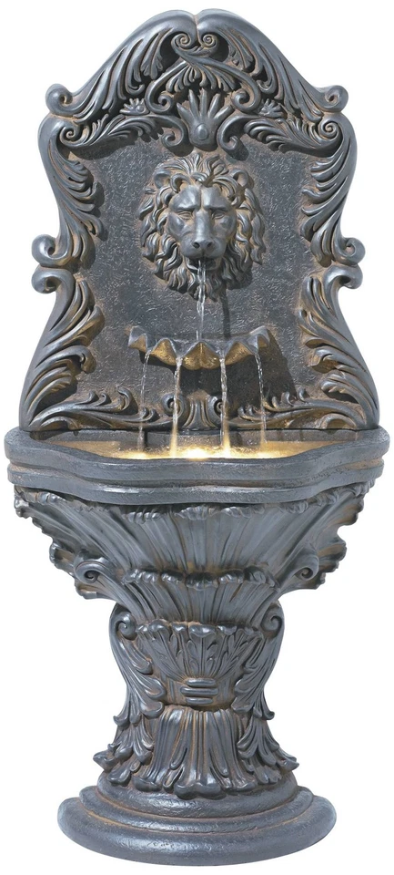 Imperial Lion Acanthus Rustic Outdoor Floor Wall Water Fountain LED Light 50" - Image 2 of 4