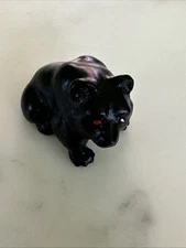 Vintage MMA TB Metropolitan Museum Of Art Hand Crafted Black Bear Mini Figure