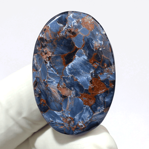 Paquete de cabujón Blue Storm Pietersite ~ 4 piezas piedras preciosas Chatoyant de alta calidad 30-33 mm - Imagen 3 de 12