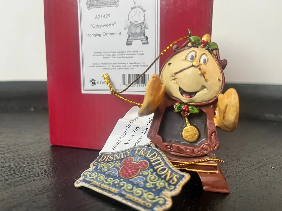 Disney Christmas Ornament Cogsworth Hanging Decoration Beauty Beast Jim Shore - image 3 of 4