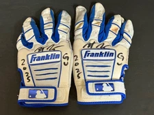 Jonathan Long Cubs Auto Signed 2025 Game Used Batting Gloves Beckett Hologram