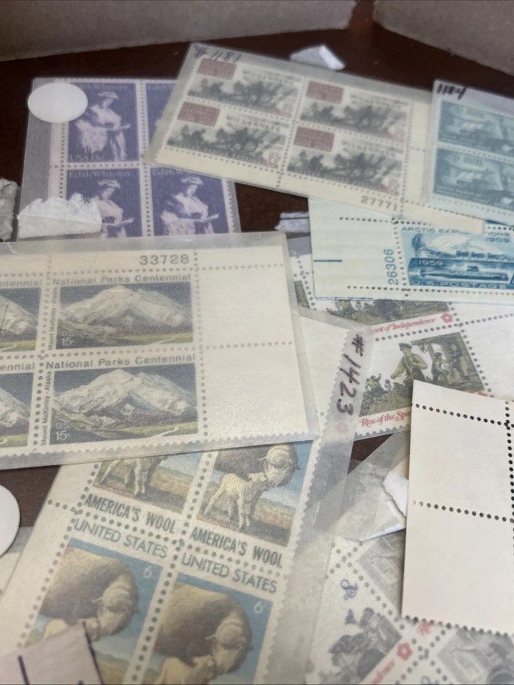 Vintage Lot Of 75 Plate Blocks Never Hinged All Different 4 Cent And Up - Image 4 of 4