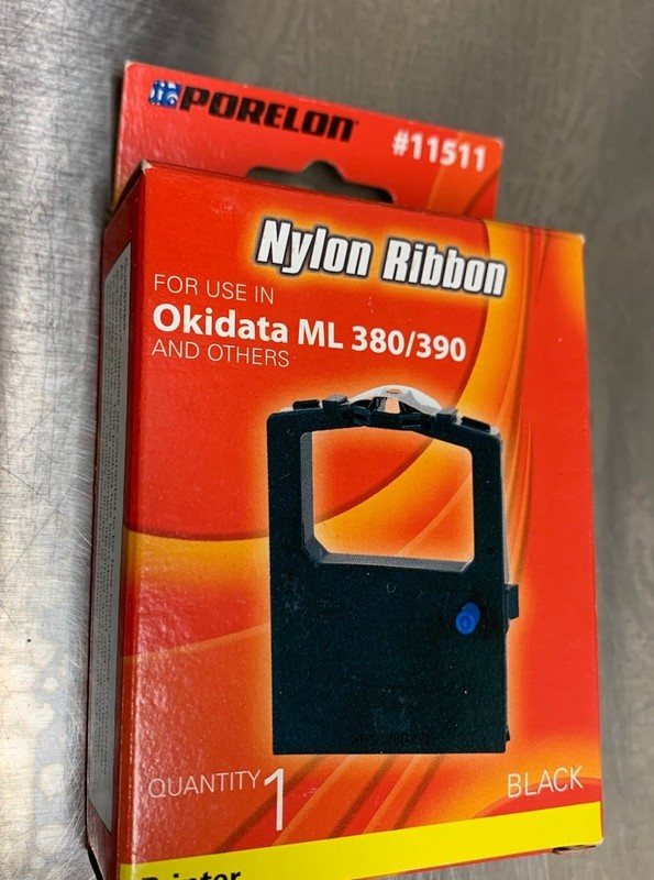Porelon Nylon Ribbon Okidata ML 380/390 Black #11511  New Sealed 