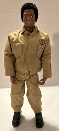 1964 Hasbro GI Joe Adventure Team African American Flocked Hair.