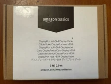 Amazon Basics DisplayPort to HDMI Uni-Directional, 3 Foot, Black Cable