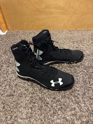 New Size 14 Under Armour Men's UA Spine Brawler Football Cleats Black