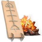 Flame Salmon Board Smoking Board Adjustable 1/2x Salmon Boards Brackets Stainless Steel