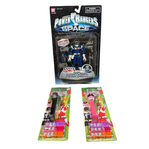 Vintage Power Rangers In Space Blue Ranger Bandai Lightstar Figure Toy PEZ Lot