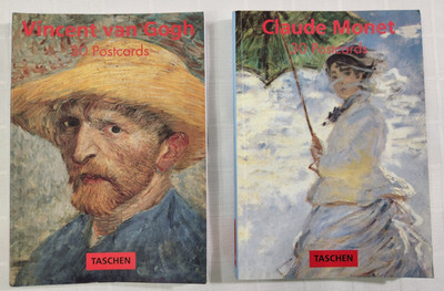 CLAUDE MONET & VINCENT VAN GOGH POSTCARD BOOKS  50+ POSTCARDS  TASCHEN BUNDLE x2