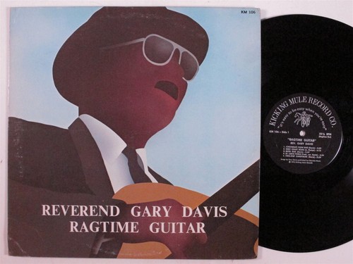 REVEREND GARY DAVIS Ragtime Gitarre KICKING MULE LP Sehr guter Zustand + i