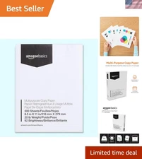 Multipurpose Copy Printer Paper, 8.5 x 11 Inches, 20 lb, 1 Ream, 500 Sheets, ...