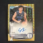 Cameron Boozer 2025-26 Topps Bowman Chrome Gold Geometric Auto 49/50 Duke
