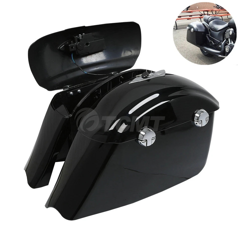 Bolsa de sillín dura y pestillo electrónico para Indian Chieftain 14-18 Springfield 16-24 23 Foto 2 de 4