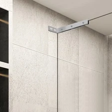 Glass Door L-Shape Stabilizing Bracket, Glass Support Bracket Stabilizer