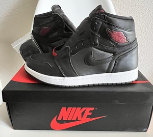 nike air jordan 1 retro high og gs black satin